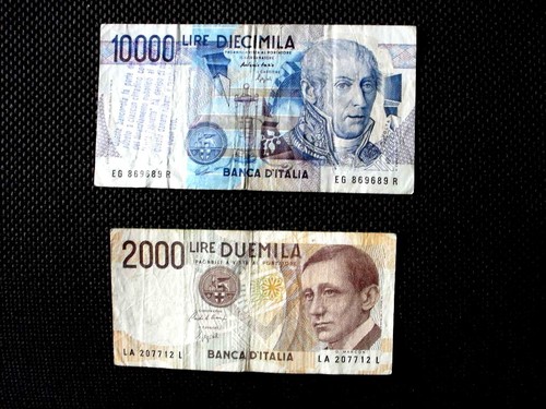 Coppia banconote 10 - £, 10.000