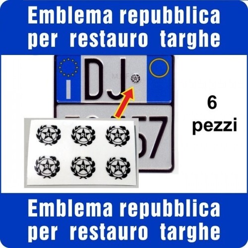 Adesivo stemma targa auto - adesivo,