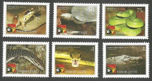 Timor est 2010 set rettili - timor,