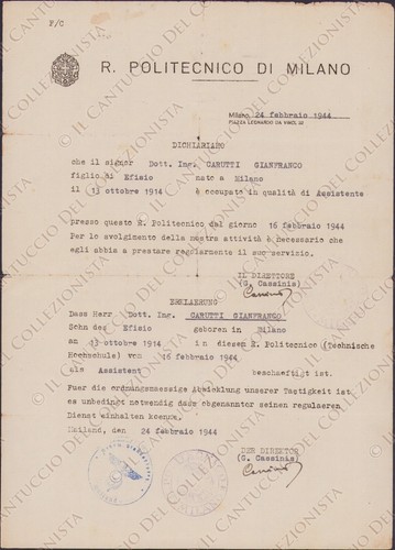 1944 milano regio - 1944, politecnico