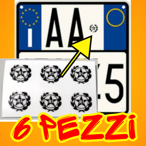 Adesivo targa auto - adesivo, ri