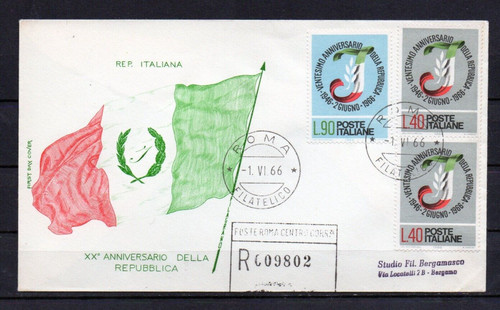 Fdc 1966 ventennale della - ventennale,