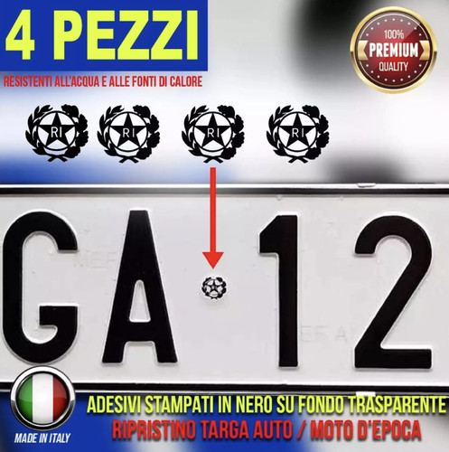 Adesivo stemma targa auto - adesivo,