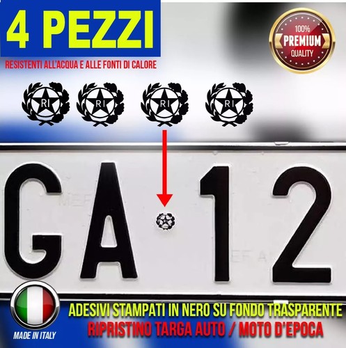 Adesivo stemma targa - targa, auto